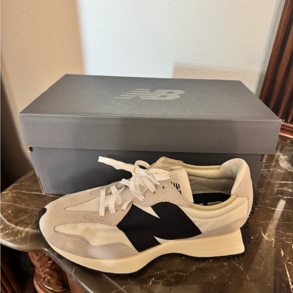 New Balance Women’s Cream and Black Sneakers